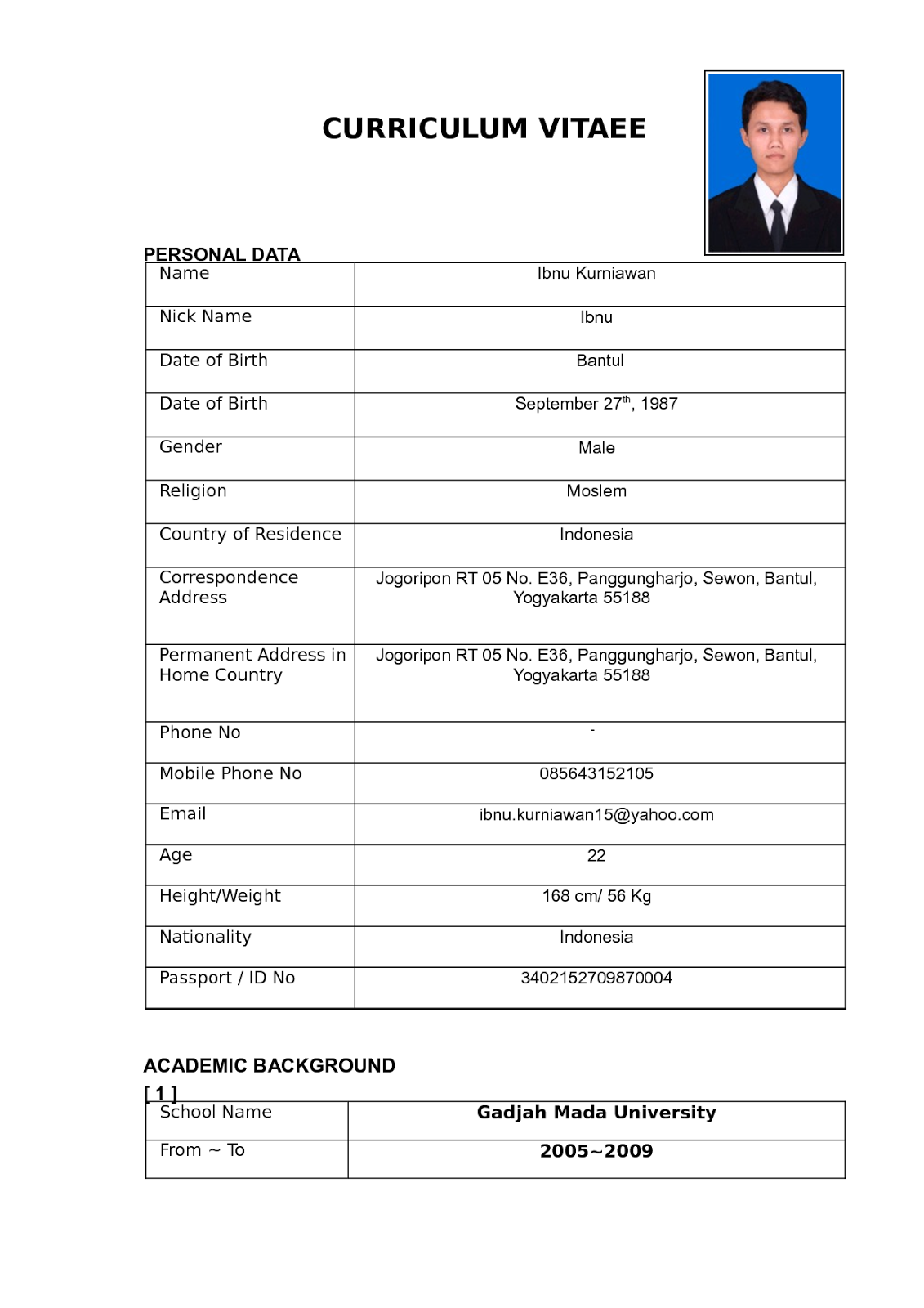Jobs malaysia contoh resume